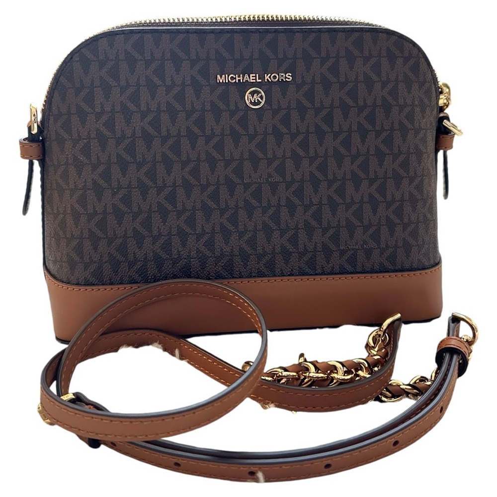 Michael Kors Dome Crossbody Bag Brown /Acorn